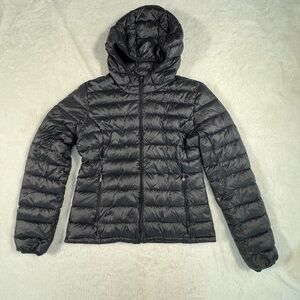 TNA Black Botanie Puffer Jacket Size M (READ DESC - Small Holes).